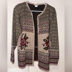 Vintage Elegant Floral Women's Cardigan